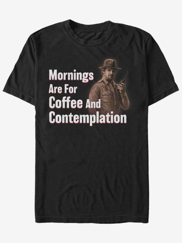 ZOOT.Fan ZOOT.Fan Netflix Káva a rozjímání Stranger Things T-shirt Cheren